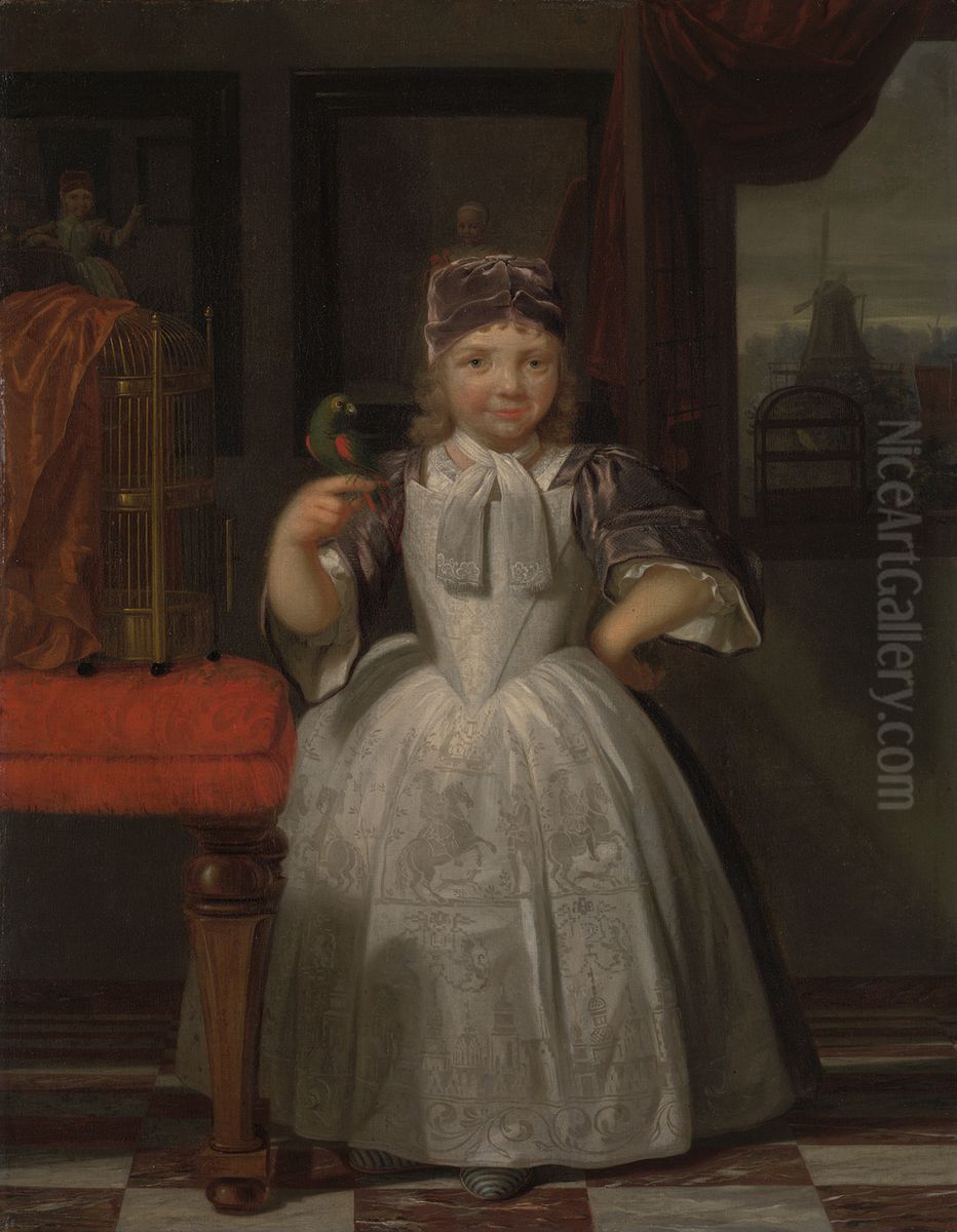 Een telg uit de familie Kardinaal Oil Painting by Cornelis Pronk