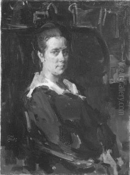 A.C.G. Glerum-Rincker (-1968) Oil Painting by Isaac Lazarus Israels