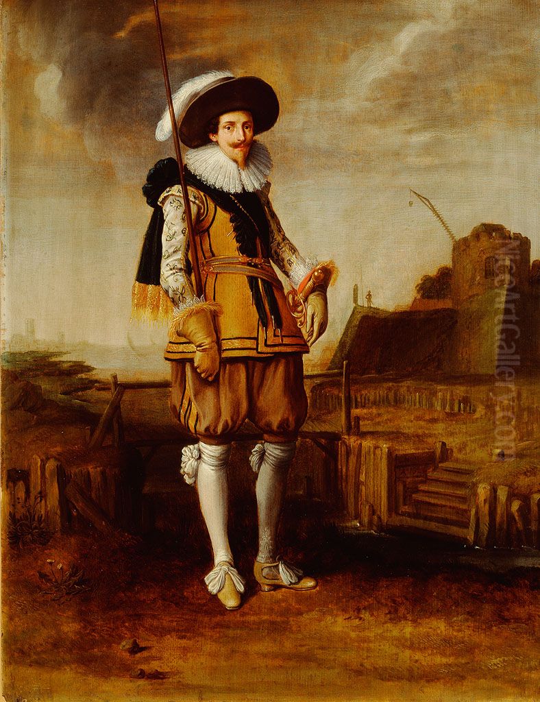 Willem Backer (1595-1652) Oil Painting by Anthonie Palamedesz.