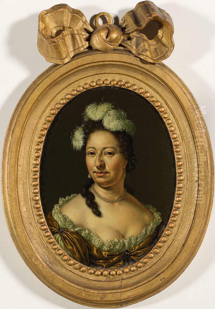 Madalena de la Court (1662-1712) Oil Painting by Willem Van Mieris Leiden