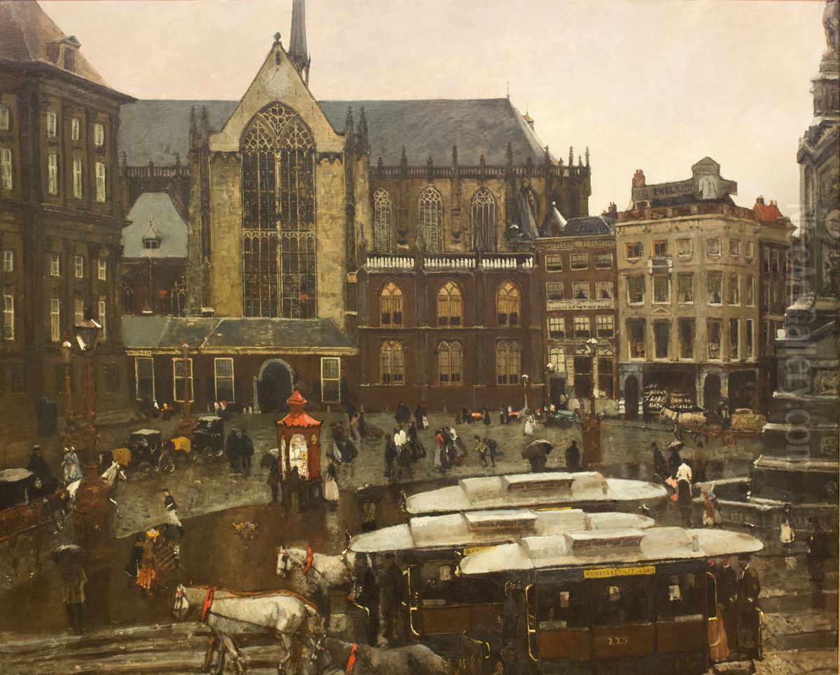 Dam Square Oil Painting by George Hendrik Breitner