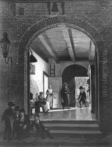 Aalmoezeniersweeshuis Oil Painting by Johannes Jelgerhuis