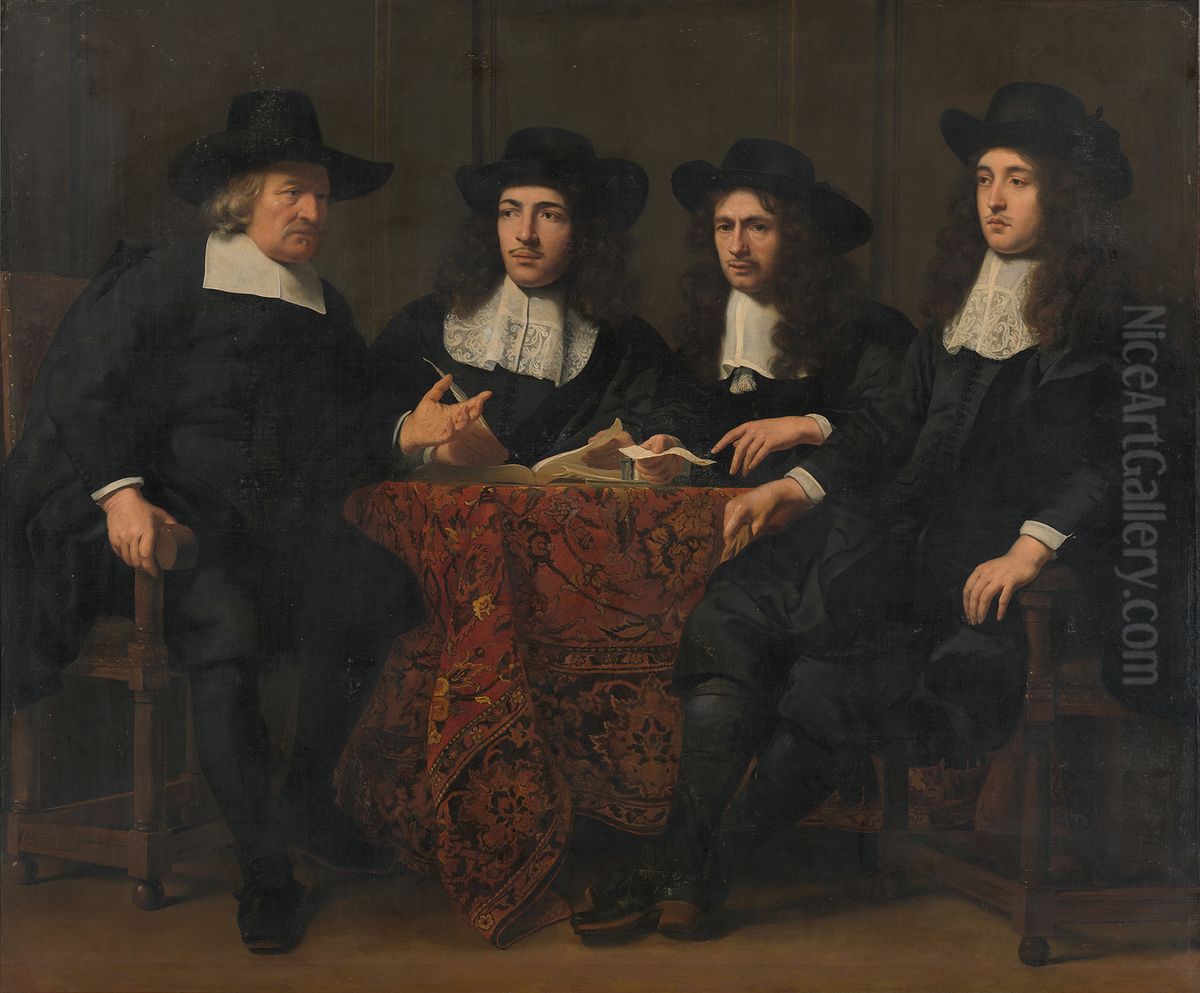 The Regents of the Leprozenhuis. Oil Painting by Ferdinand Bol