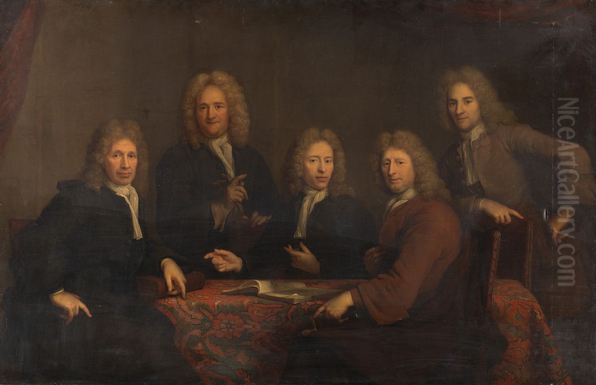 De overlieden van het Chirurgijnsgilde Oil Painting by Arnold Boonen