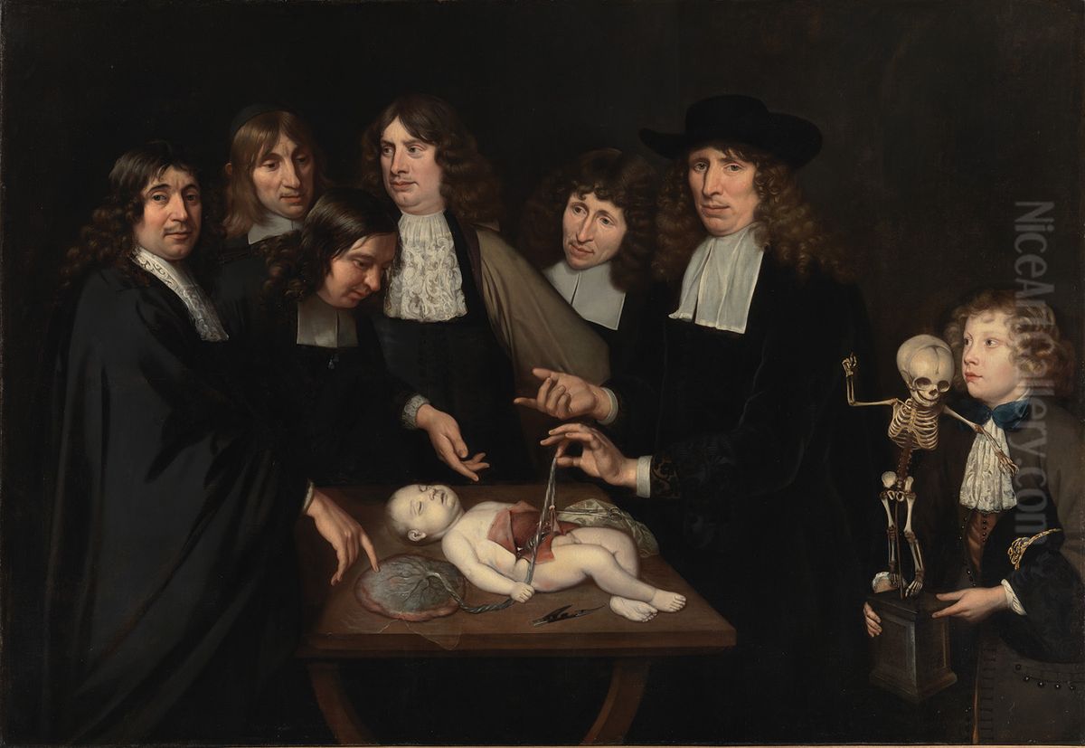 Anatomische les van Dr. Frederick Ruysch Oil Painting by Jan van Neck