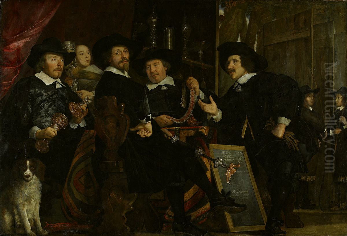 The headmen of the Longbow Civic Guard House Oil Painting by Bartholomeus Van Der Helst