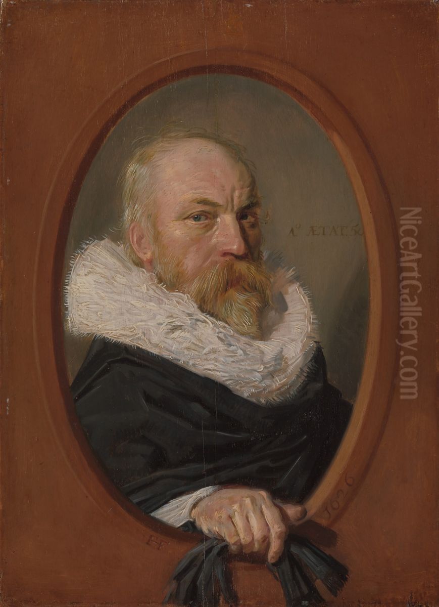 Petrus Scriverius (1576-1660) Oil Painting by Frans Hals