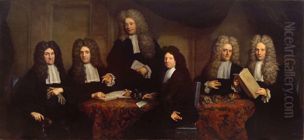 De regenten van het Oudezijds Huiszittenhuis Oil Painting by Arnold Boonen