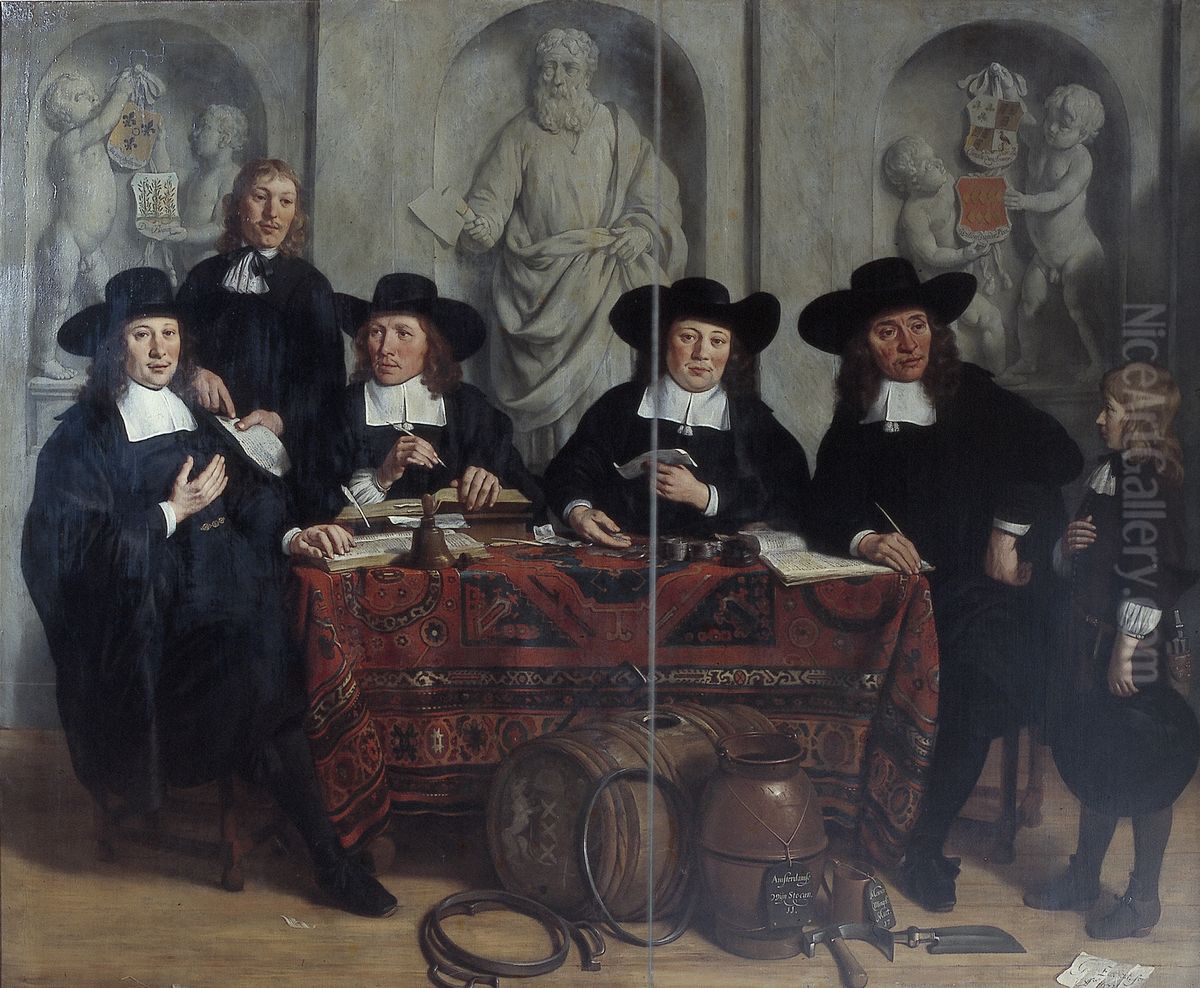 The Governors of the Coopers and the Wine merchants Guild Oil Painting by Gerbrand Van Den Eeckhout