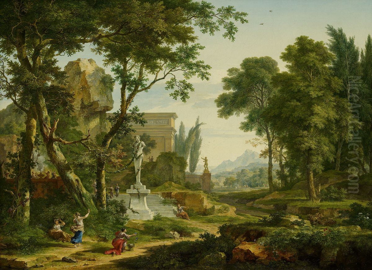 Arcadisch landschap Oil Painting by Jan Van Huysum