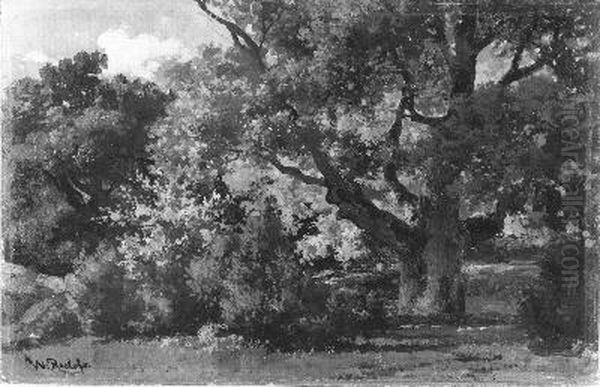 Landschap Oil Painting by Willem Roelofs