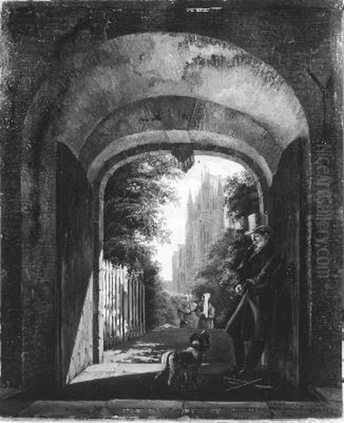 Burcht te Leiden Oil Painting by Carel Jacobus Behr