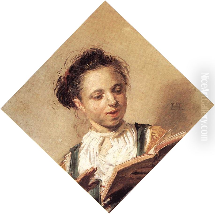 Singing Girl Oil Painting by Frans Hals