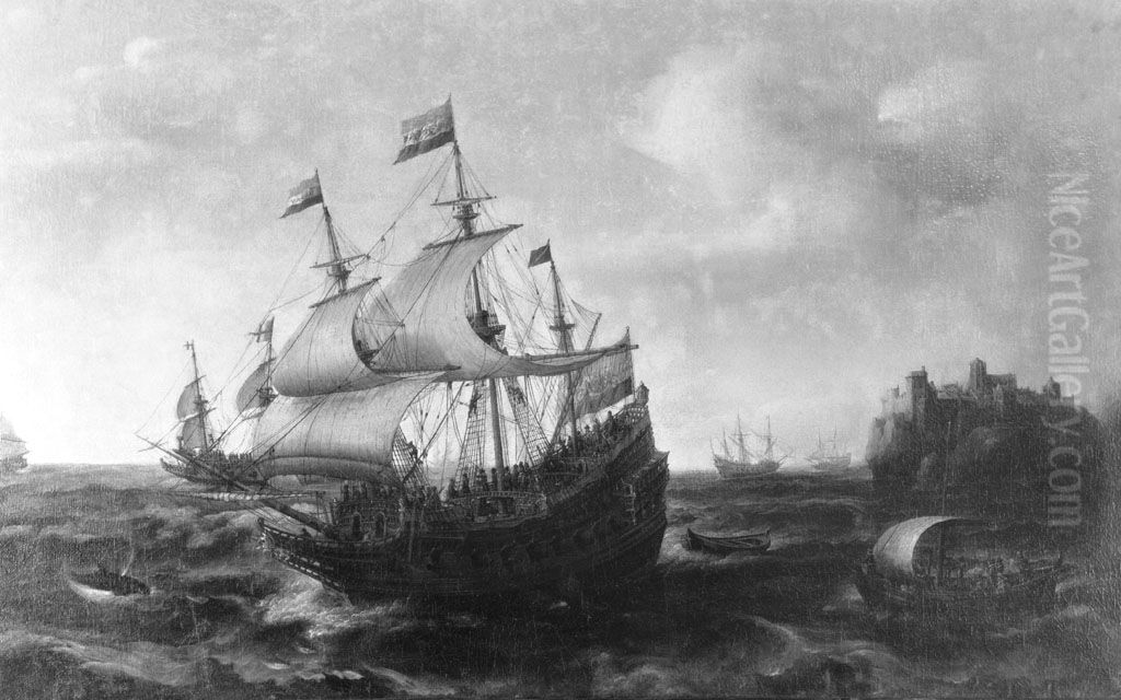 Zeegezicht Oil Painting by Hendrick Cornelisz Vroom