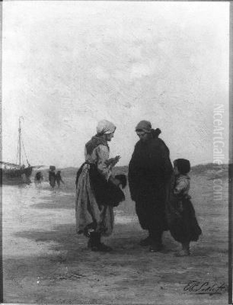 Aan het strand Oil Painting by Philip Sadee