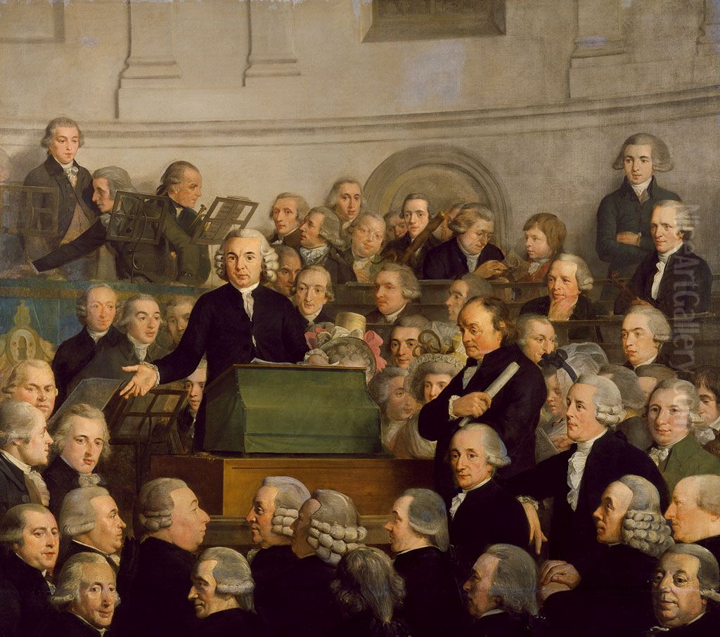 De inwijding van het gebouw van Felix Meritis (31 oktober 1788) Oil Painting by Adriaan de Lelie