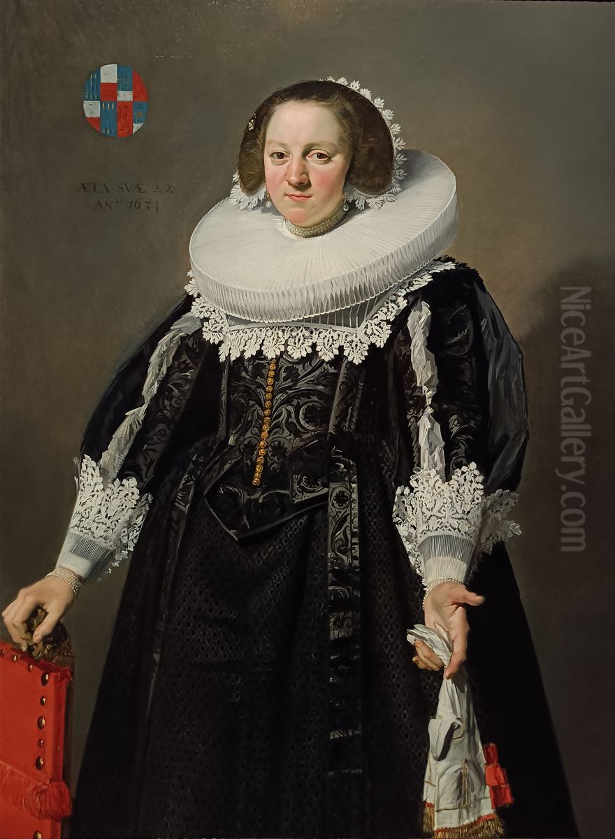 Portrait of Catharina Brugman Oil Painting by Frans Hals