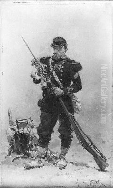 Soldaat Oil Painting by Alphonse de Neuville