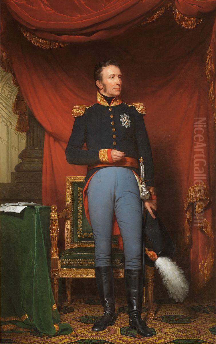 Portrait of King Willem I (1772-1843) Oil Painting by Charles Howard Hodges