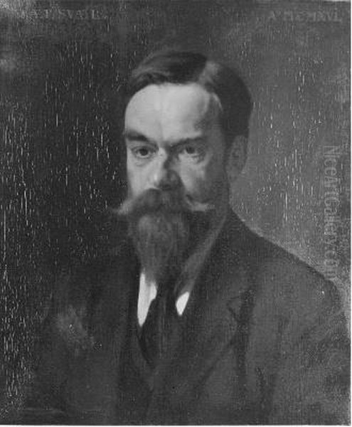 Frans Coenen, conservator Willet-Holthuysen Oil Painting by Willem Witsen