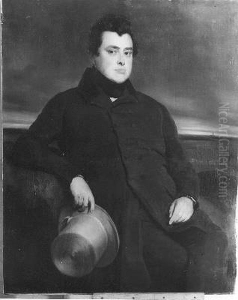 Jan Brouwer Ancher (Amsterdam 1803-1866) Oil Painting by Charles Van Beveren