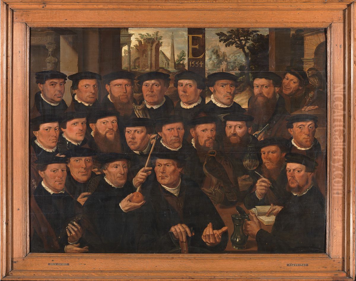 Schutters van Rot E-21 schutters van Rot E Oil Painting by Master of the Antwerp Family Portrait