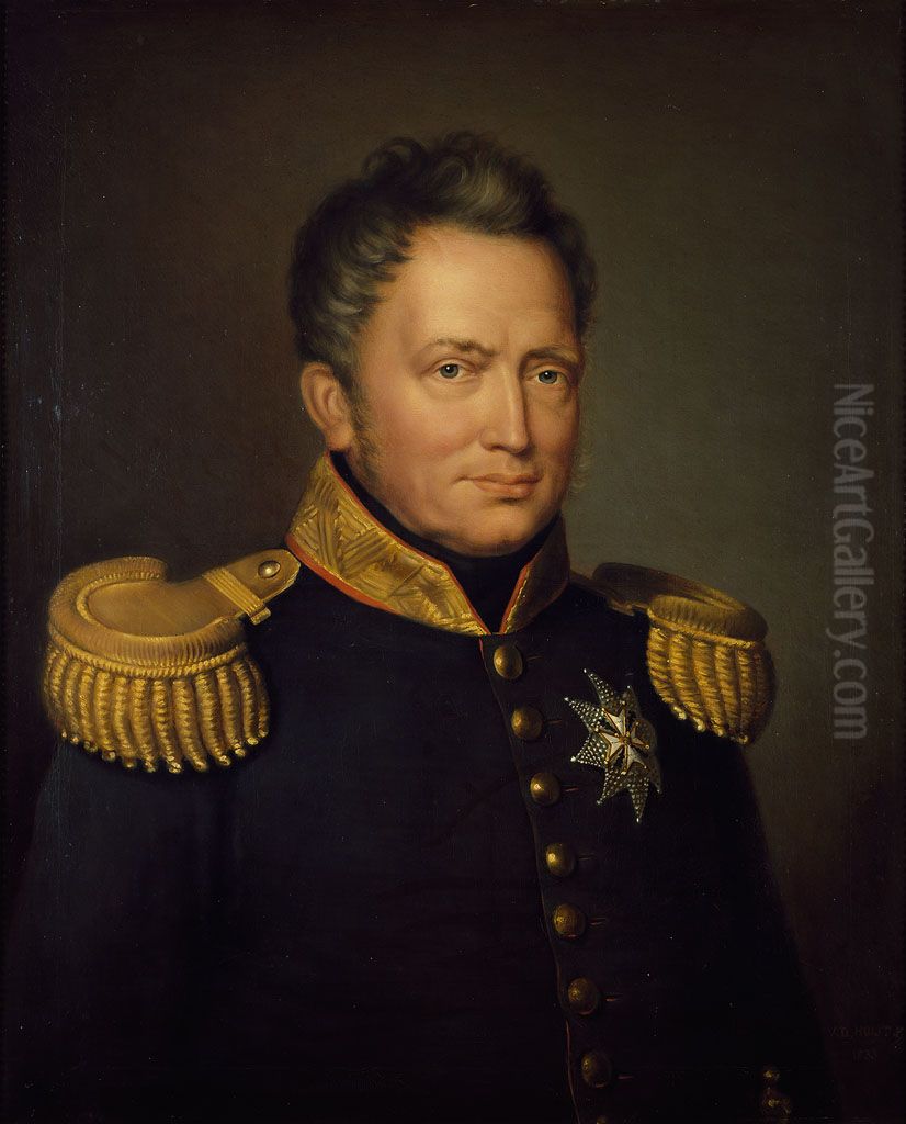 Portret van Willem I (1772-1843). Koning der Nederlanden-Willem I, King of the Netherlands Oil Painting by Jan Baptist Van Der Hulst