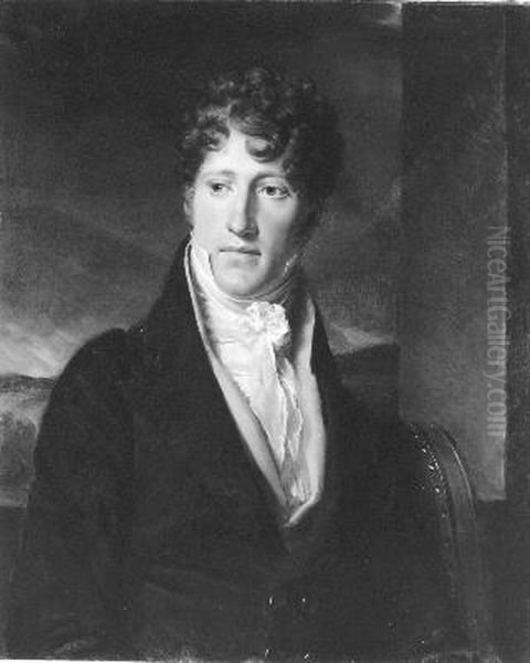 Quirijn W. van Hoorn (echtgenoot van W.C. van de Poll) (1783-1855) ontvanger directe belastingen te Amsterdam Oil Painting by Charles Howard Hodges