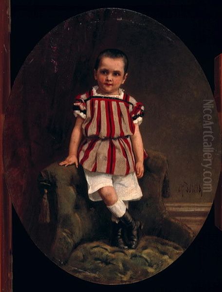 Portrait of C.A.J.C. Spillenaer (1863-1869) Oil Painting by August Allebe