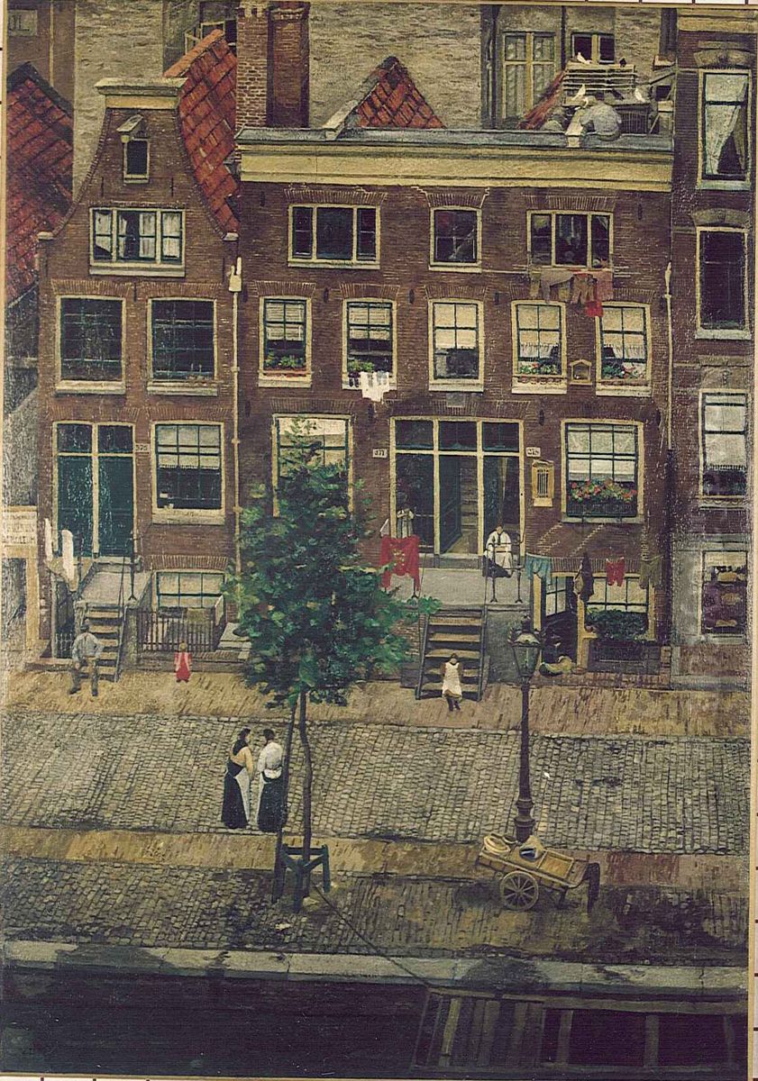Lijnbaansgracht-View of the Lijnbaansgracht Oil Painting by Jan Ernst van der Pek