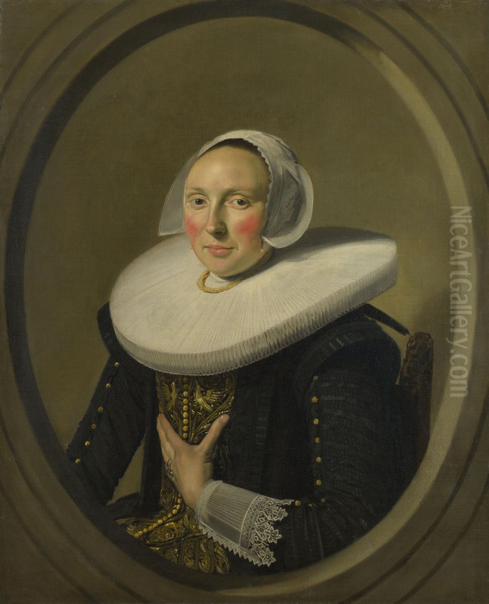 Portrait of a Woman (Marie Larp?) Oil Painting by Frans Hals