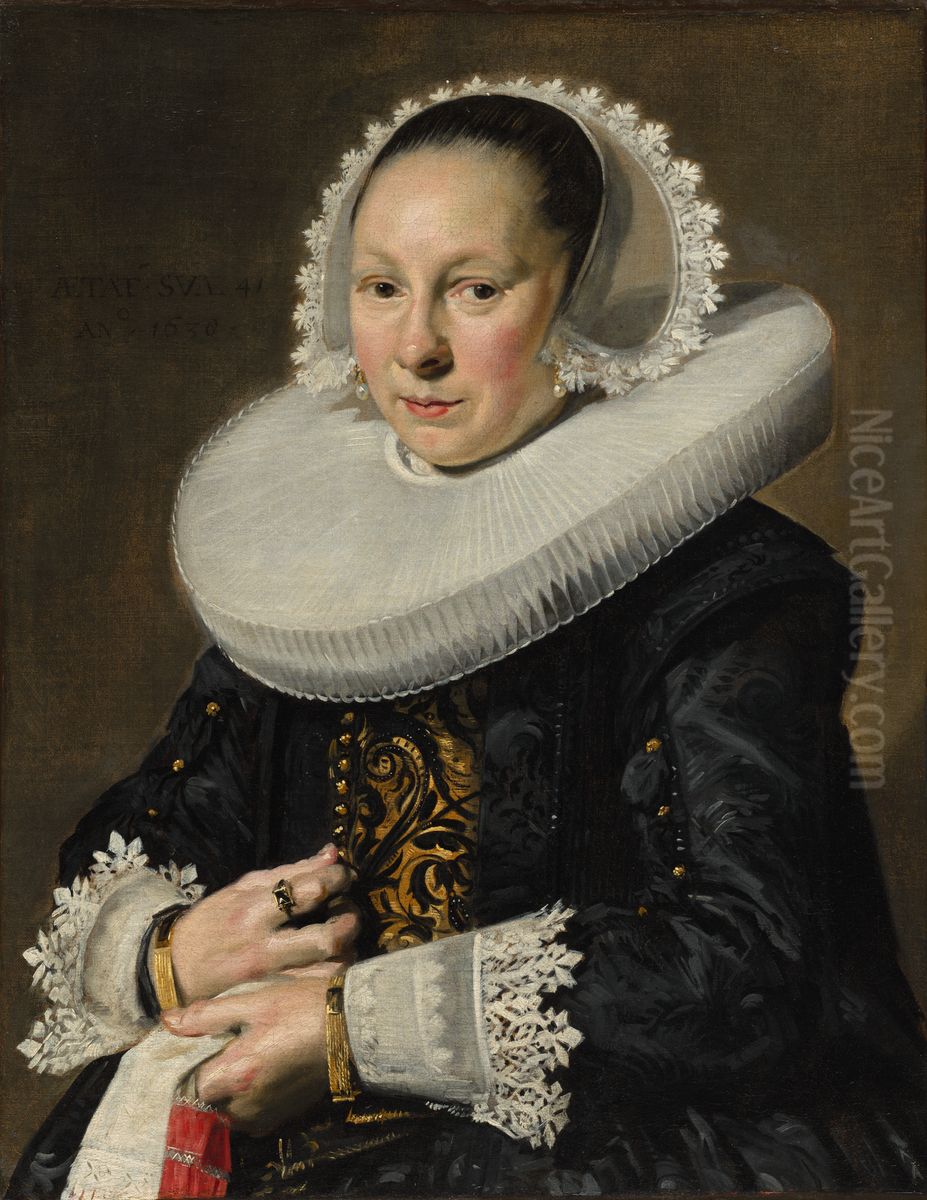 Portrait of a Woman, probably Aeltje Dircksdr. Pater Oil Painting by Frans Hals