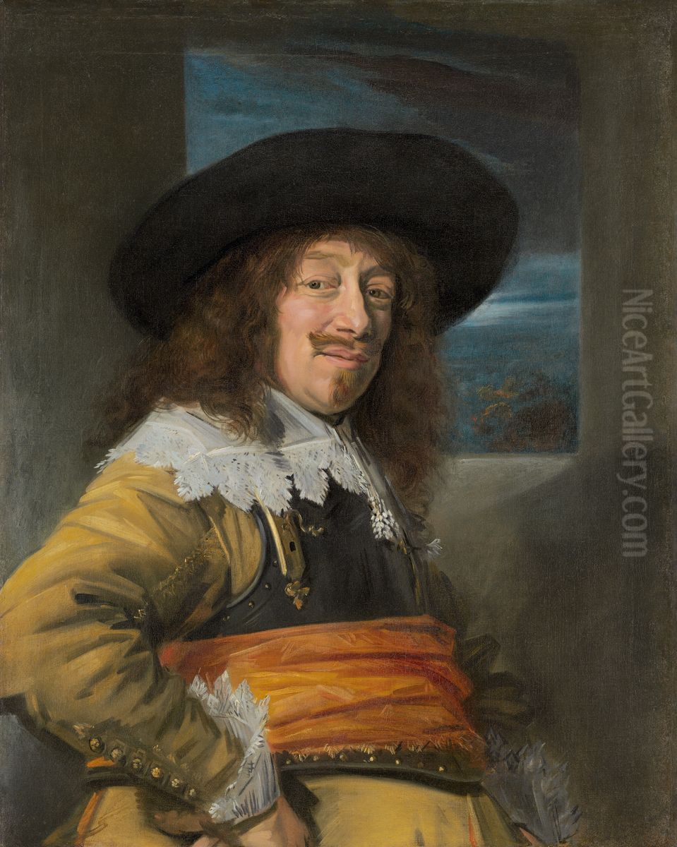 Portrait of a Member of the Haarlem Civic Guard.[1] Oil Painting by Frans Hals