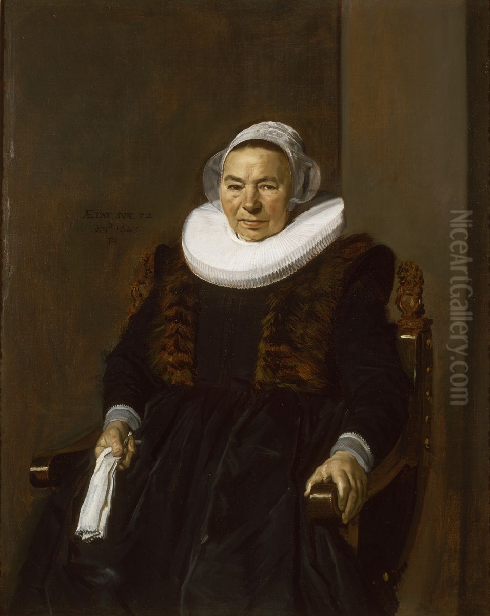 Portrait of an Elderly Woman, traditionally called Mevrouw Bodolphe Oil Painting by Frans Hals