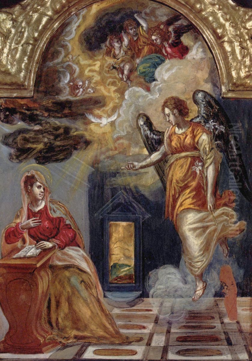 The Annunciation Oil Painting by El Greco