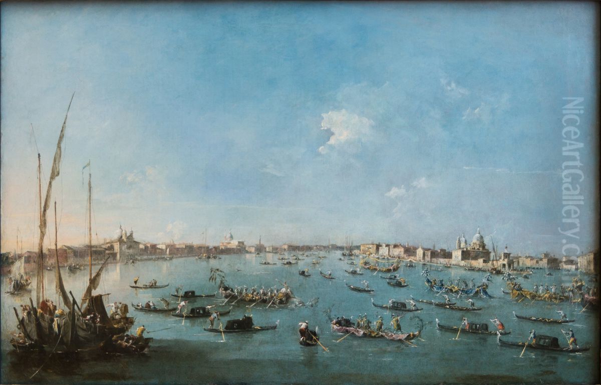 Regatta on the Giudecca Canal Oil Painting by Francesco Guardi