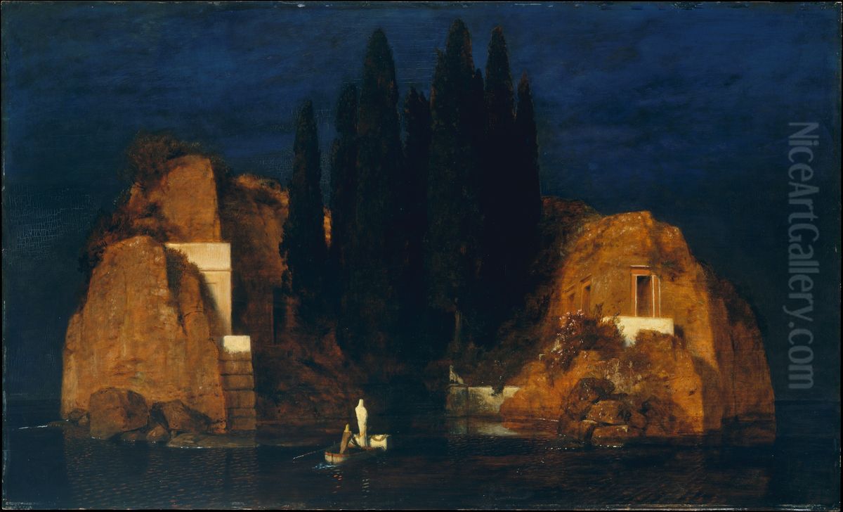 Die Toteninsel Oil Painting by Arnold Bocklin