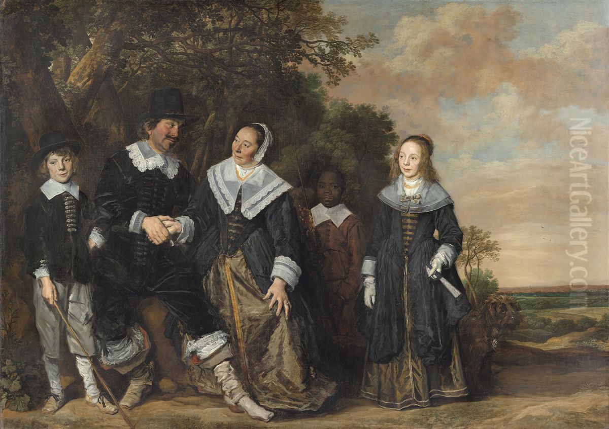 Familie in einer Landschaft Oil Painting by Frans Hals