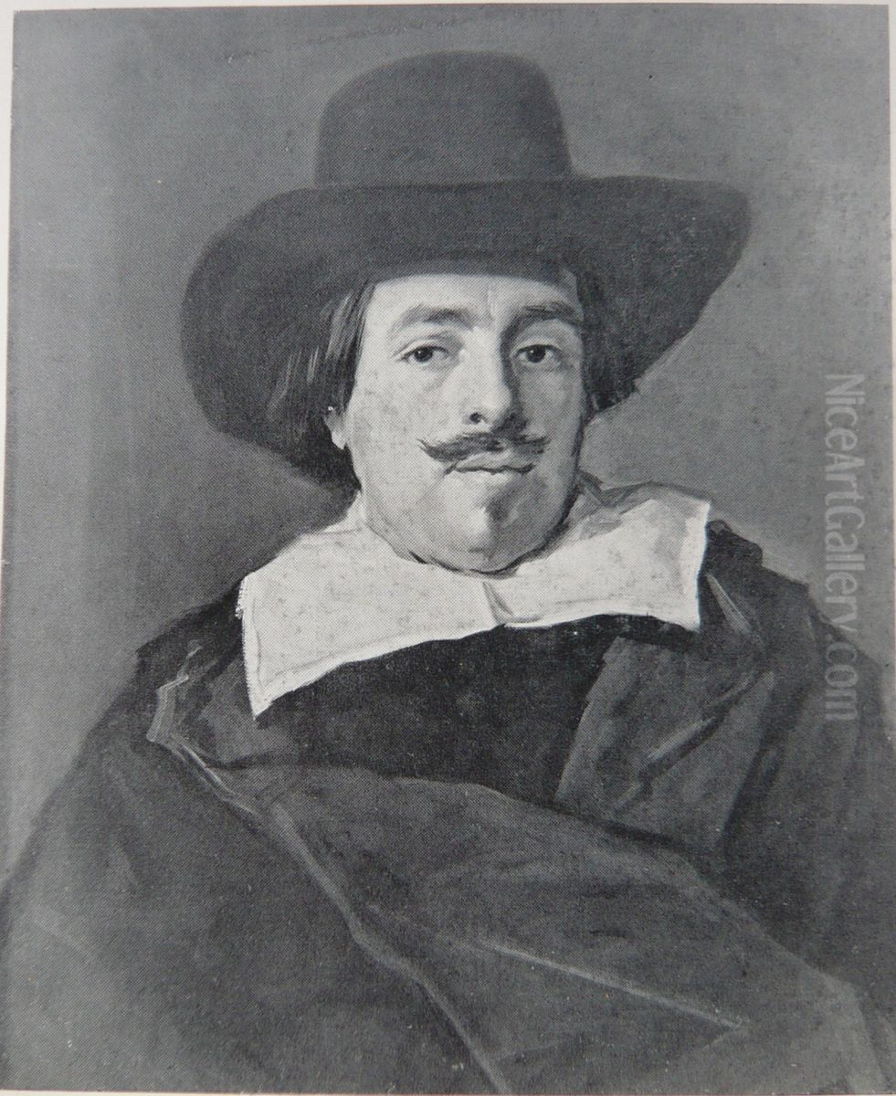 Portrait of a man facing forward Oil Painting by Frans Hals