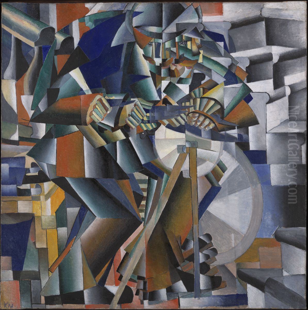 The Knife Grinder Oil Painting by Kasimir Sevrinovitch Malevich