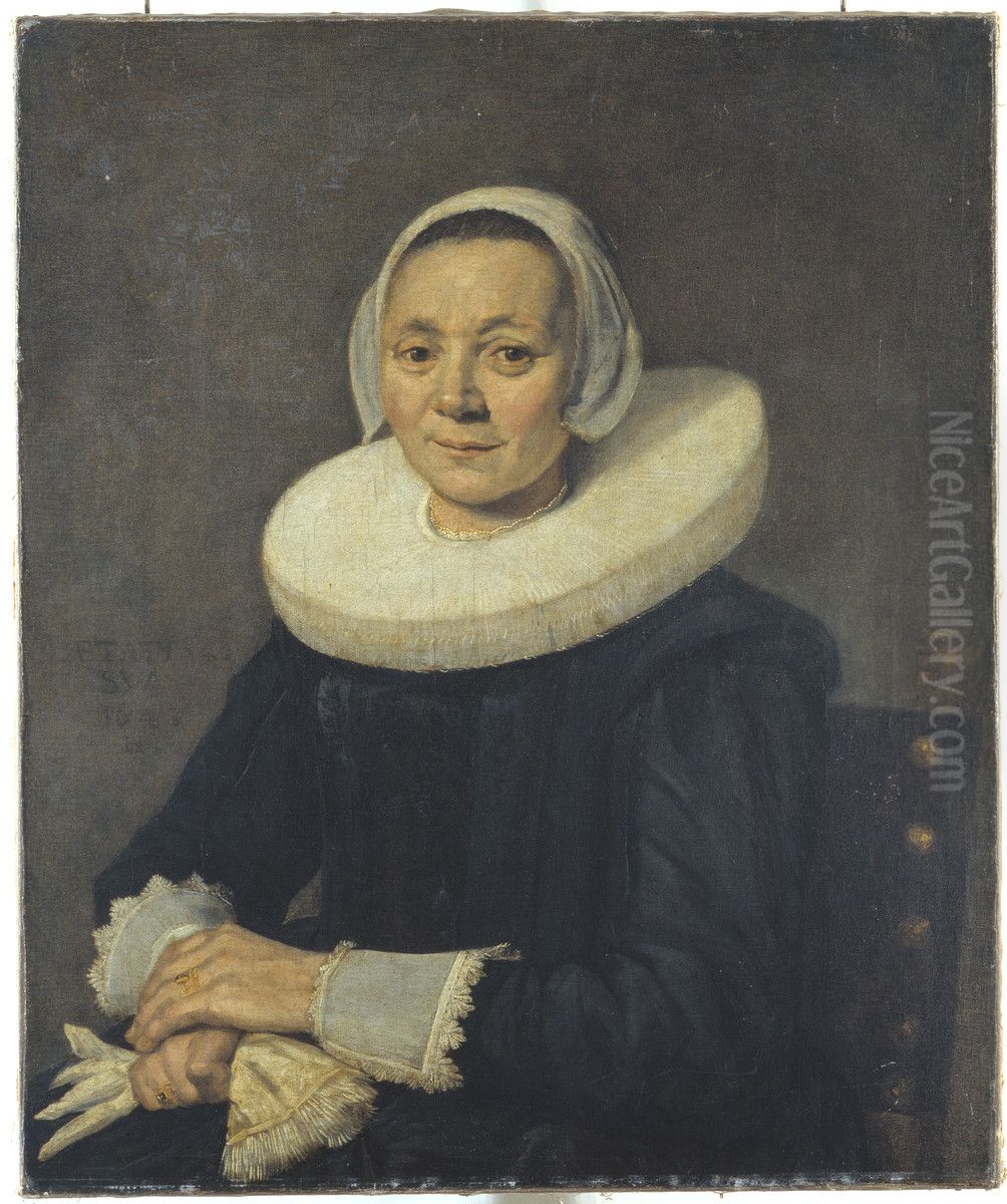Portrait of an unknown woman Oil Painting by Frans Hals