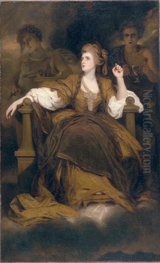 Portrait of Mrs. Siddons as the Tragic Muse Oil Painting by Of Sir Joshua Reynolds