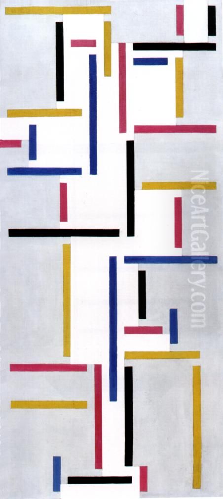 Rythm of a Russian dance Oil Painting by Theo van Doesburg