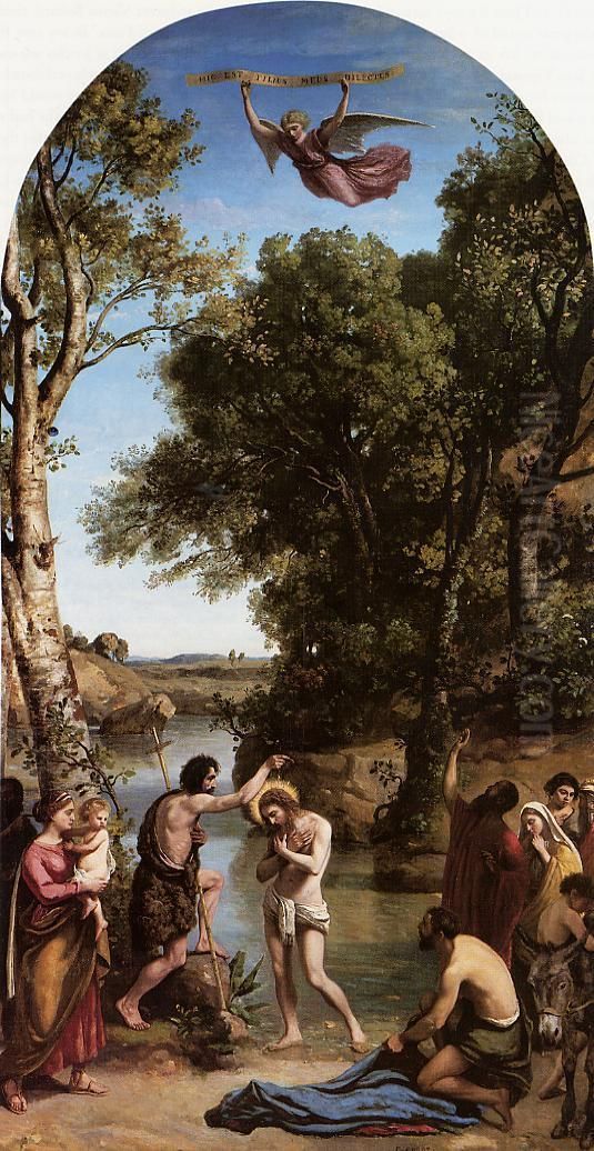 Baptism of Christ Oil Painting by Jean-Baptiste Camille Corot
