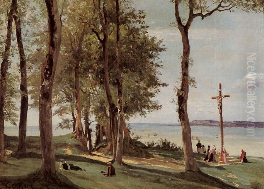 Calvary Oil Painting by Jean-Baptiste Camille Corot