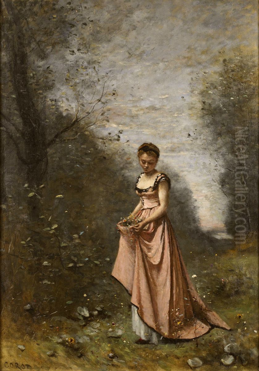 Springtime of Life Oil Painting by Jean-Baptiste Camille Corot