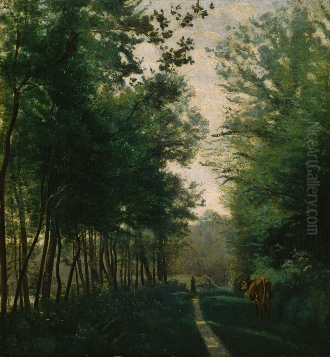 Ville d'Avray Oil Painting by Jean-Baptiste Camille Corot