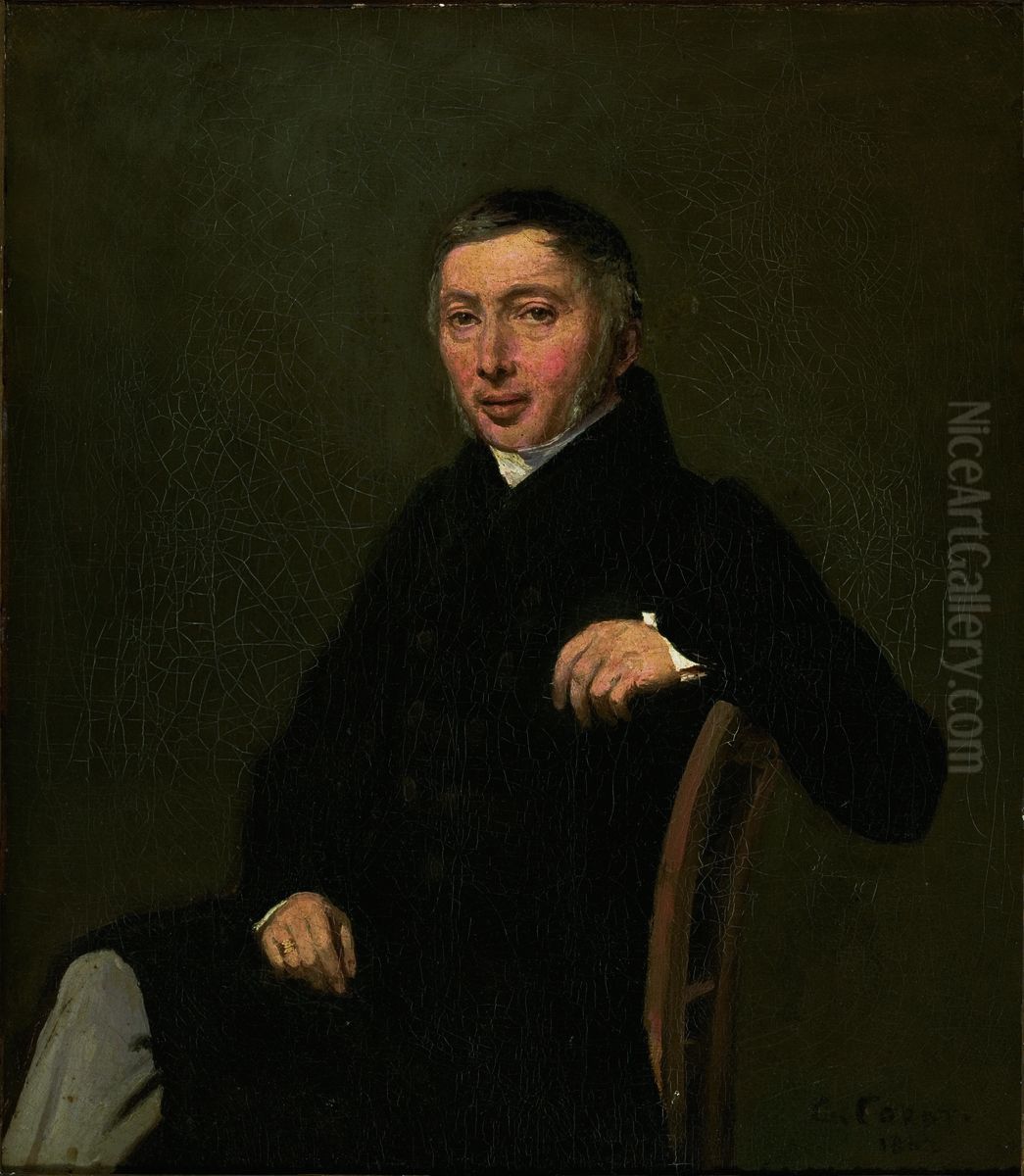 Laurent-Denis Sennegon Oil Painting by Jean-Baptiste Camille Corot