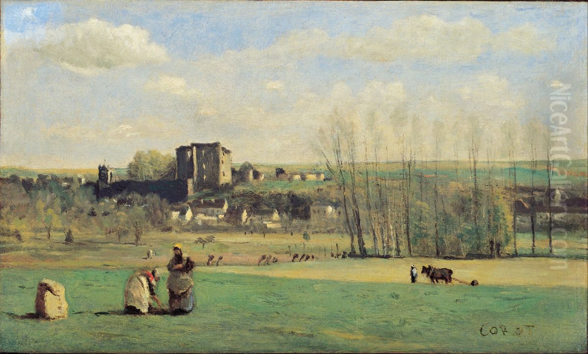 Landscape of La Ferte-Milon Oil Painting by Jean-Baptiste Camille Corot