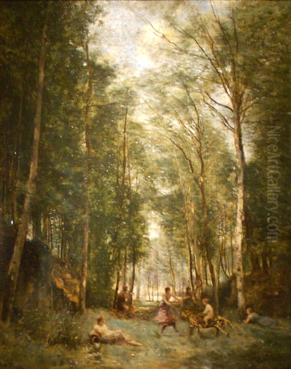Souvenir of Marly-le-Roi Oil Painting by Jean-Baptiste Camille Corot